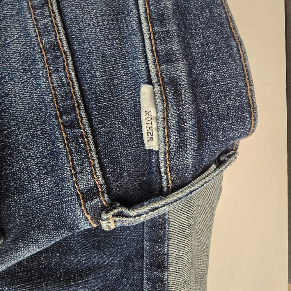 Mother The Rambler Ankle Don't Mind Me Jeans in Blue Size 31 - Picture 3 of 9